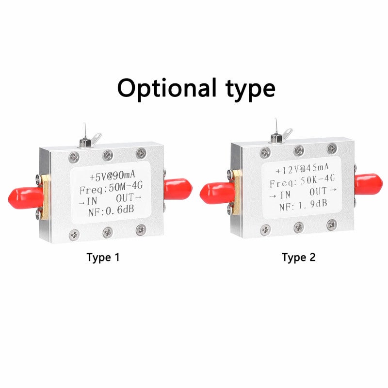 +12V@45mA Low Noise High-Gain Amplifier Ham Radio Module LNA 50K-4G Frequency NF=1.9dB RF FM HF VHF / UHF - Image 2