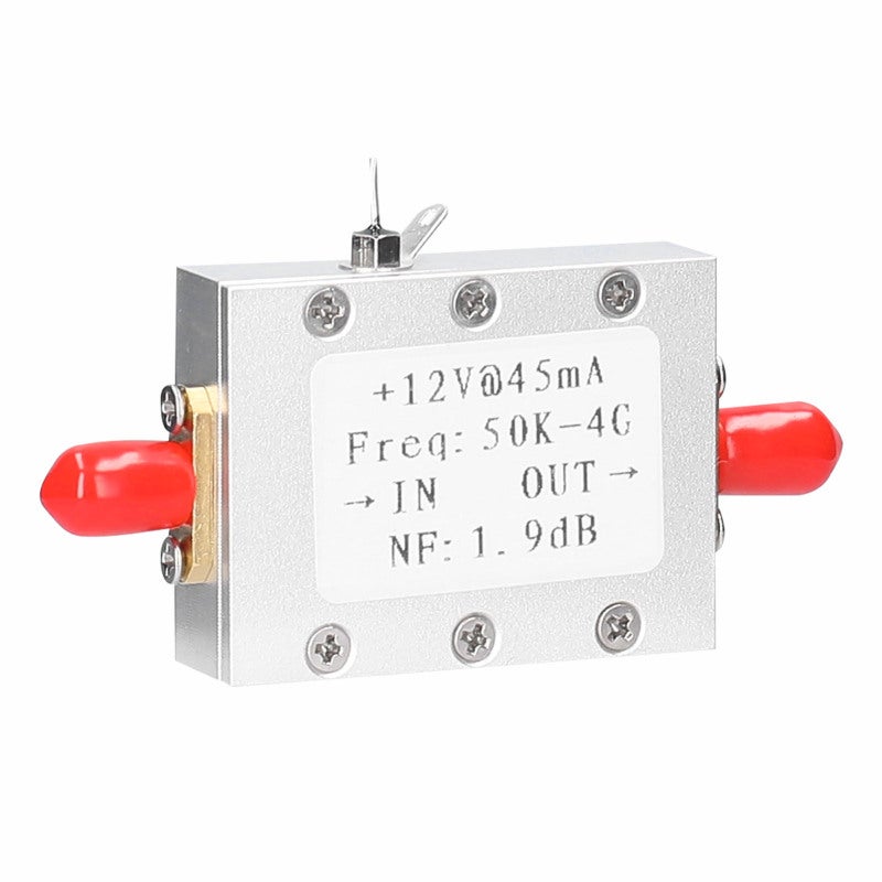 +12V@45mA Low Noise High-Gain Amplifier Ham Radio Module LNA 50K-4G Frequency NF=1.9dB RF FM HF VHF / UHF - Image 1
