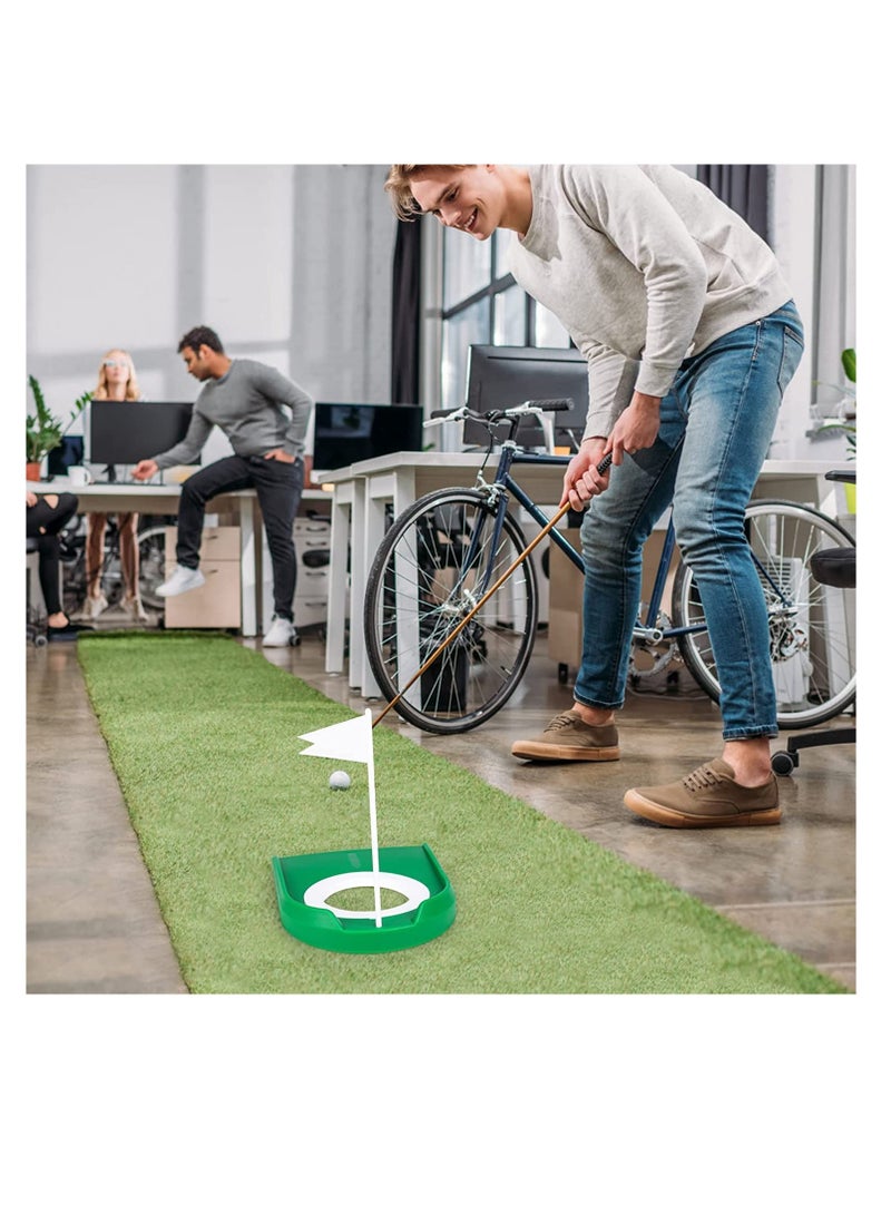 Zikra Golf Practice Putting Cup with Flag, Plastic Golf Hole Training Aids, Indoor Outdoor Golf Putting Hole Putter Regulation Cup for Home Office Garage Yard, 2 Pack - Image 3