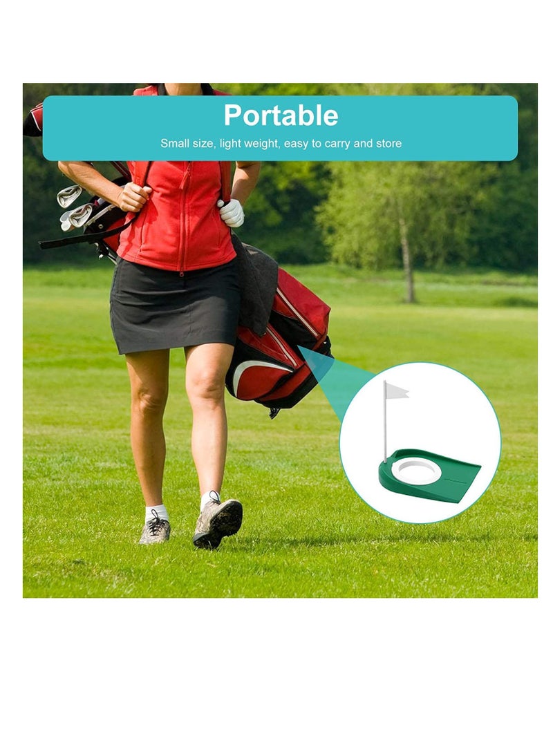 Zikra Golf Practice Putting Cup with Flag, Plastic Golf Hole Training Aids, Indoor Outdoor Golf Putting Hole Putter Regulation Cup for Home Office Garage Yard, 2 Pack - Image 4