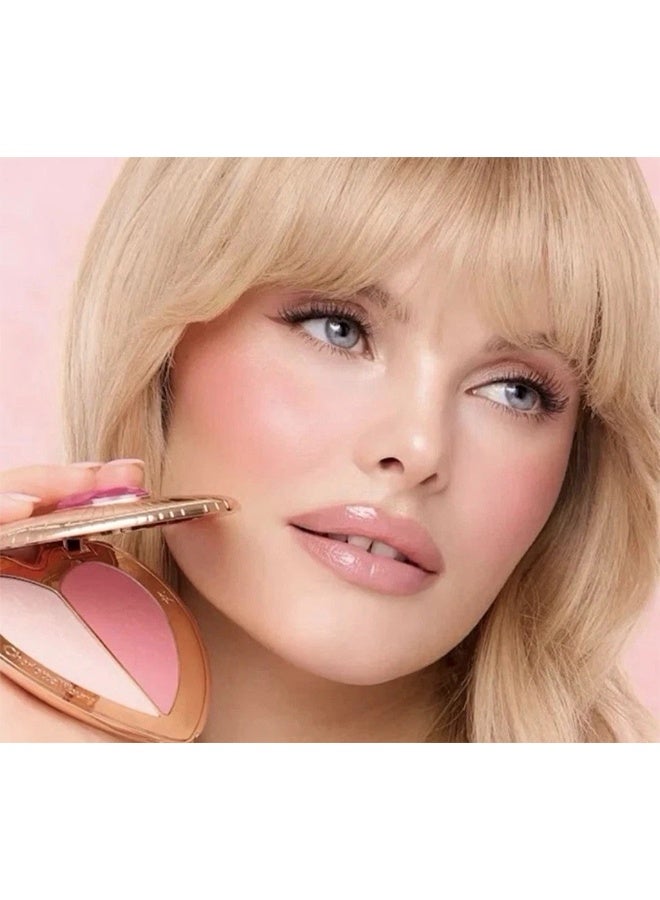 Charlotte Tilbury Pillow Talk Beauty Soulmates Brighten Blush Face Powder Palette, Flawless Pink - Image 5