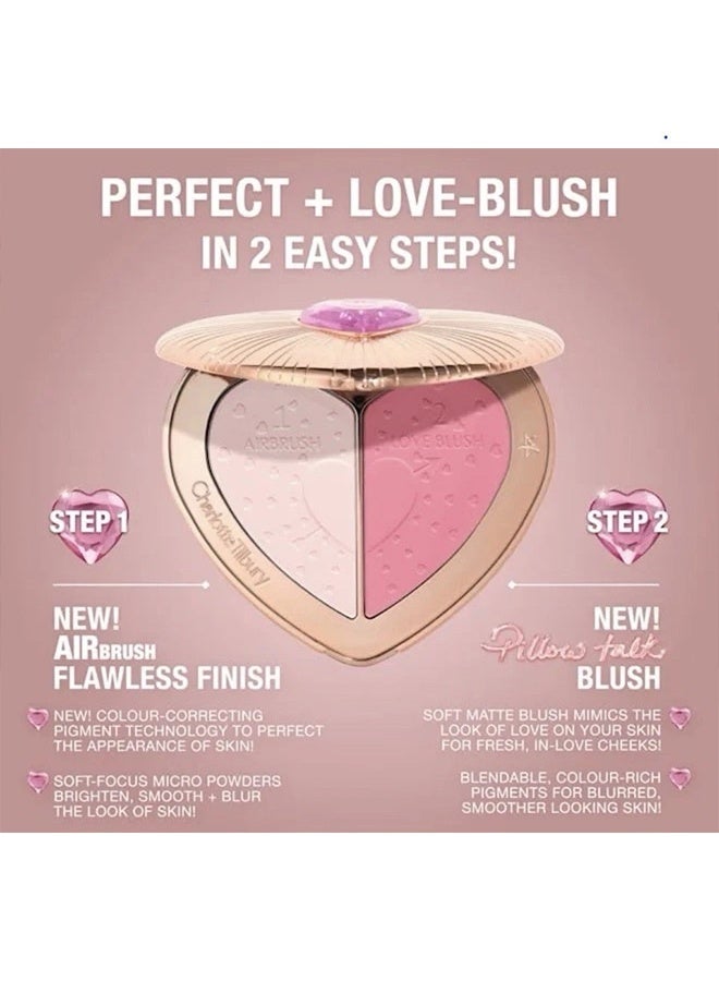 Charlotte Tilbury Pillow Talk Beauty Soulmates Brighten Blush Face Powder Palette, Flawless Pink - Image 3