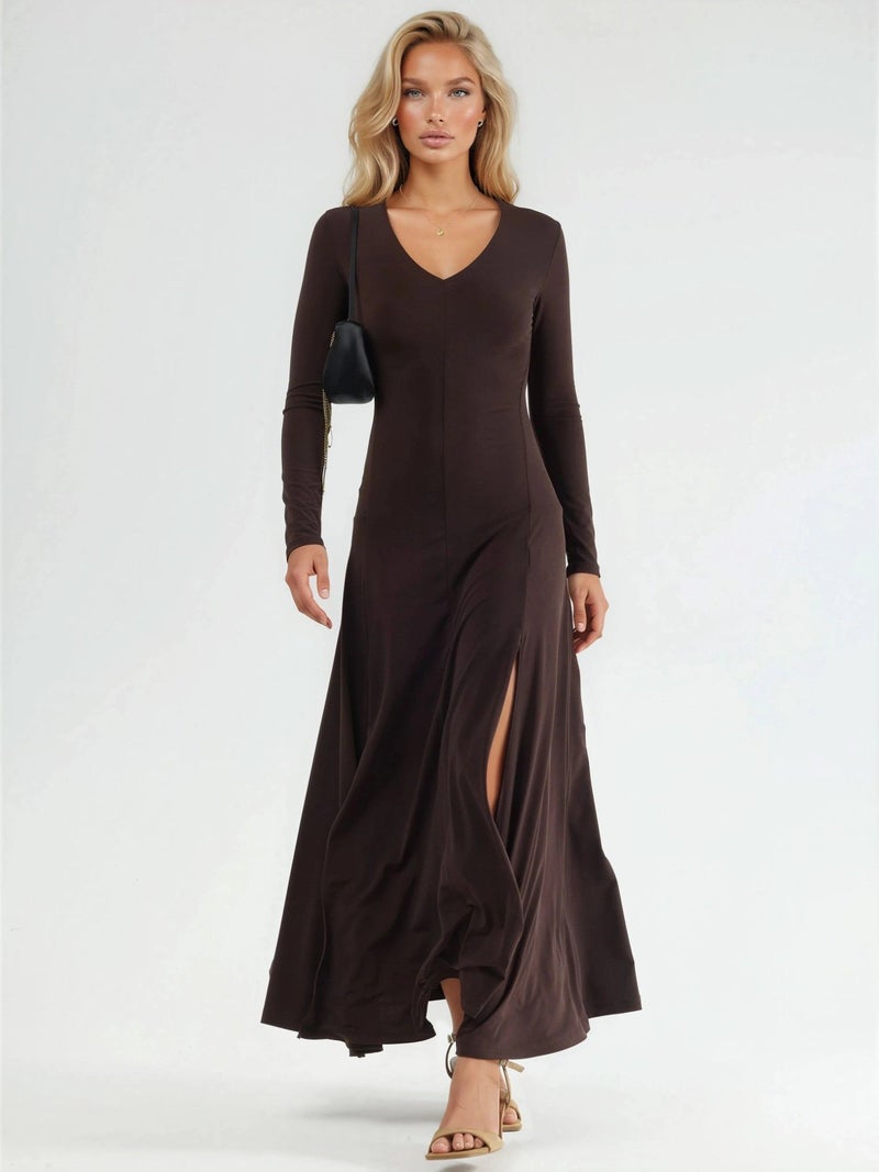 Qustyle QU STYLE Double Slit Maxi Dress - Image 2