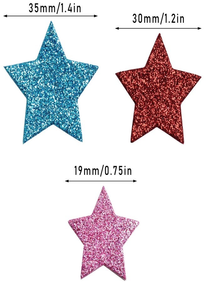 LUORNG 270PCS Self Adhesive Star Shaped Wall Stickers, Colorful Glitter Foam Star Stickers for Home Birthday Party Decoration Kid's Arts Craft Supplies - Image 3