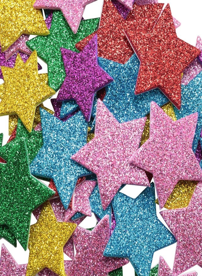 LUORNG 270PCS Self Adhesive Star Shaped Wall Stickers, Colorful Glitter Foam Star Stickers for Home Birthday Party Decoration Kid's Arts Craft Supplies - Image 4