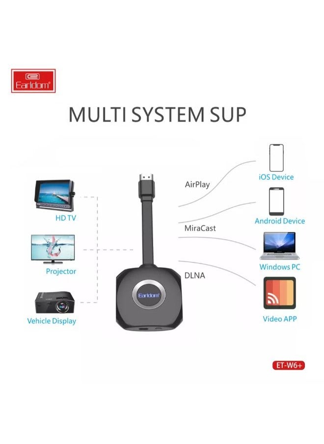 Earldom Earldom WiFi Wireless Display Dongle TV Stick for Home Therate Ultra 1080P TV Stick Media Video Streamer HD For HDTV WIFI Dongle  - Image 2