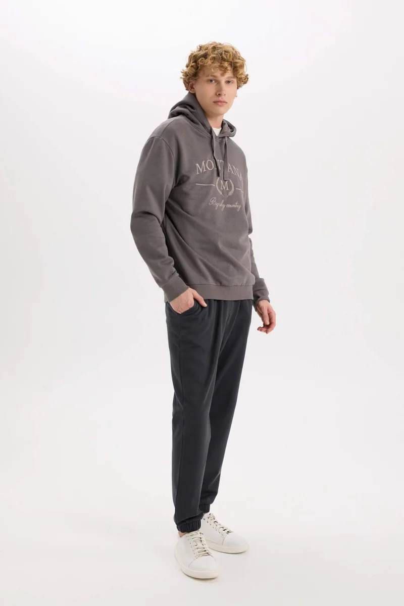 ديفاكتو Regular Fit With Pockets Printed Thin Sweatshirt Fabric Trousers