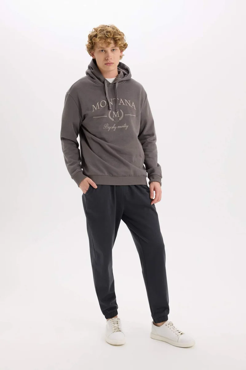 ديفاكتو Regular Fit With Pockets Printed Thin Sweatshirt Fabric Trousers