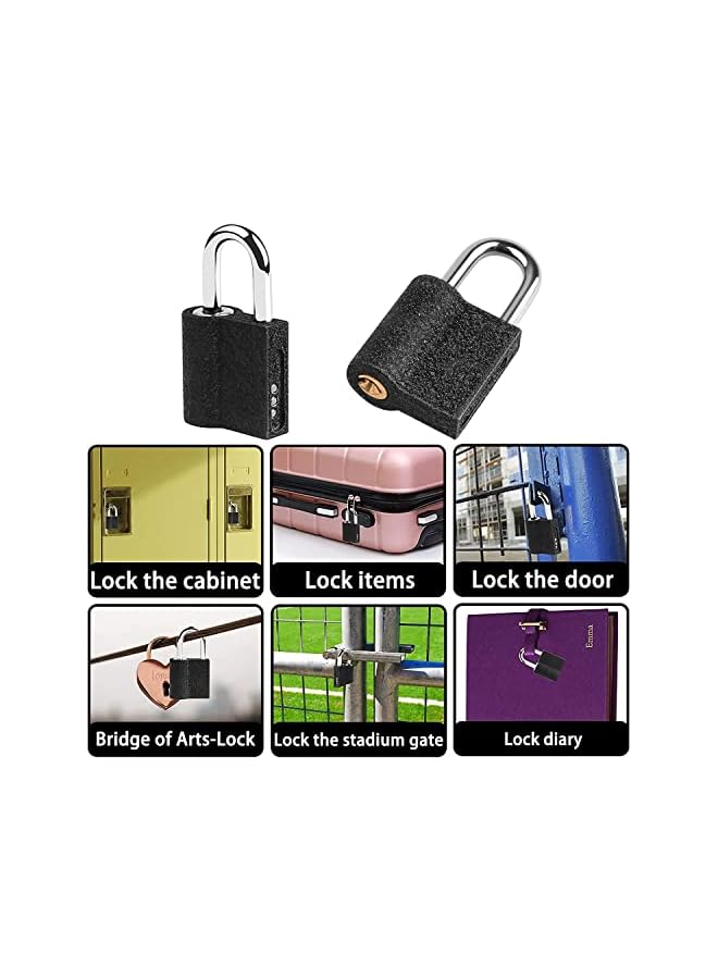 PROMASS PROMASS Solid Locks with Keys 6Pack, 25mm Weatherproof Keyed Lock Mini Luggage Locks Padlock Keyed Alike Suitcase Locks for Travel Bags, Cabinets, School Gym Locker, Toolbox  - Image 2