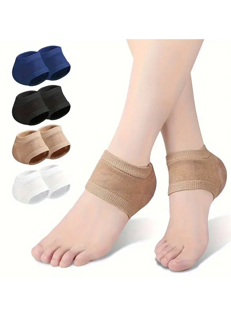 جلوسكي 2 قطع مرطبة الجيل الكعب الجوارب ، السيليكون أصابع القدم جوارب سبا للكعب المتشقق ، النهار والليل القدم الرعاية الأكمام - Image 3