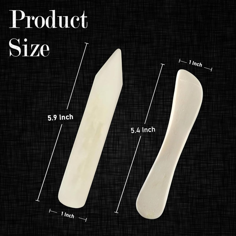 ECOHU Bone Folder & Creaser Tool - 2PCS - Scoring, Folding for Origami, Paper Crafts, Bookbinding, Leather Crafts and Card Making & Folding Paper - Image 2