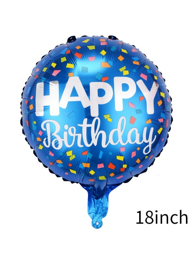 Blue Foil Balloon Set – 8th Birthday Party Decorations with Number 8 Balloon, Blue Confetti Balloons, Star Foil Balloons & Ribbon - Image 2