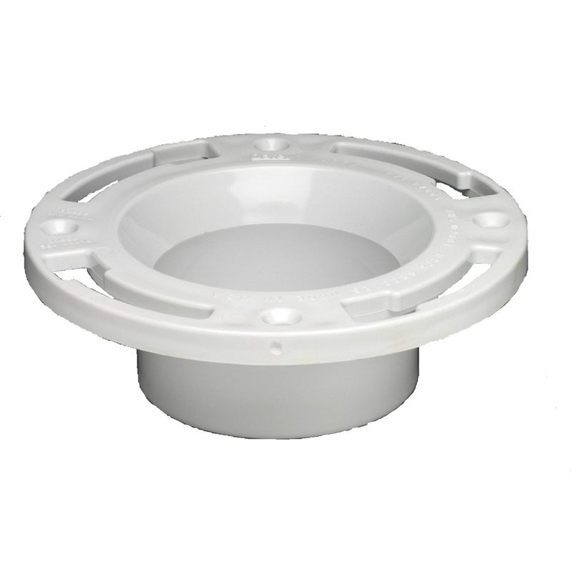 Oatey 3 in PVC Closet Flange with Plastic Ring without Test Cap