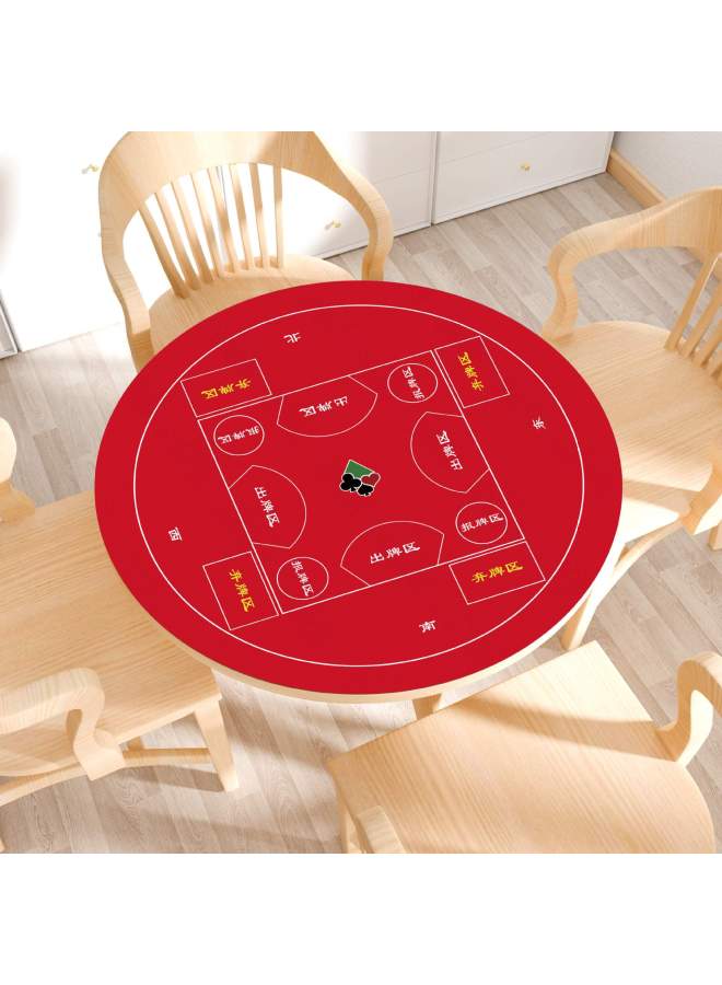 Egg Table Mat Chess Room Rubber Padded Lock Edge Wear-resistant Non-slip Square Mat Special Tablecloth Poker Mat Manufacturers Batch-Colors:700*700-Pattern:Egg 3-Round-Red  - Image 1