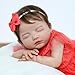 SCOM Reborn Baby Dolls Girl 20 Inch Realistic Newborn Sleeping Baby Dolls Girl with Weighted Soft Cloth Body Poseable Vinyl Limbs with Feeding Toy Accessories Dolls Gift for Kids 3 - Image 4