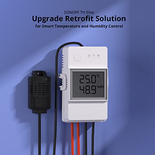 SONOFF THR316D Elite 16A Smart Switch with Temperature and Humidity Monitoring with LCD Screen, Compatible with Alexa/Google Home/IFTTT. - Image 2