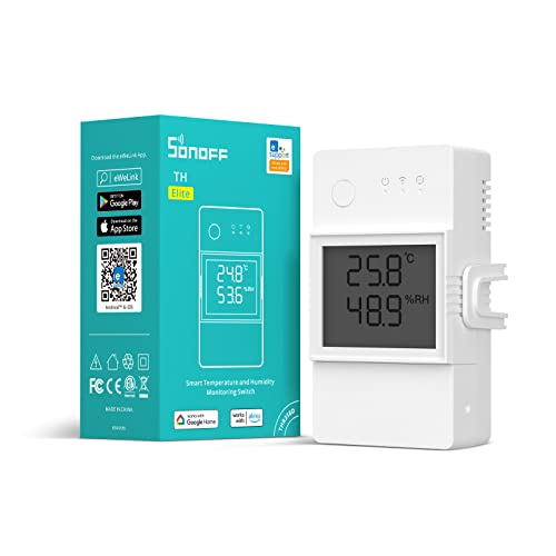 SONOFF THR316D Elite 16A Smart Switch with Temperature and Humidity Monitoring with LCD Screen, Compatible with Alexa/Google Home/IFTTT. - Image 1