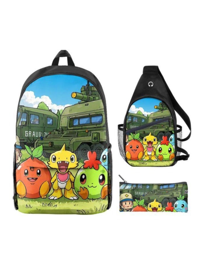 Universal cartoon new three-piece schoolbag - 641  - Image 1