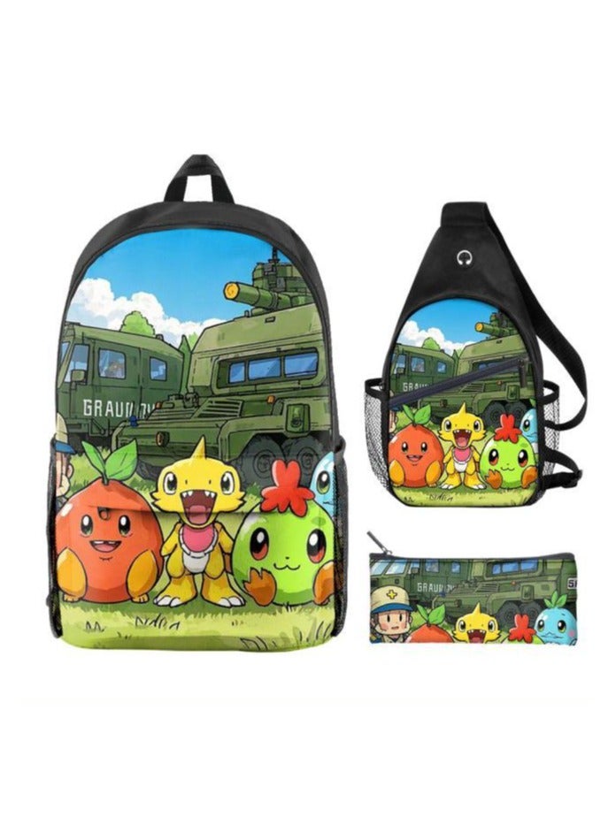 Universal cartoon new three-piece schoolbag - 641  - Image 2