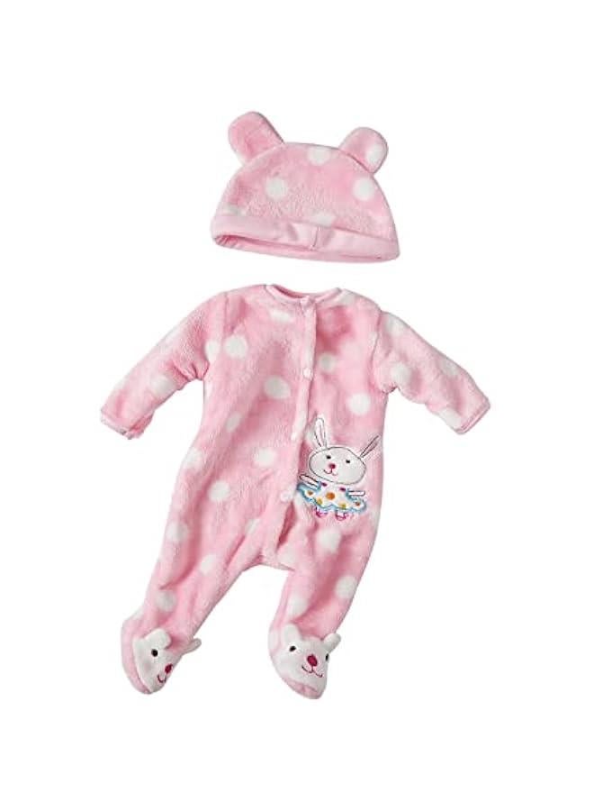 OCTOBER Reborn Baby Doll Clothes Soft Cute Bunny Jumpsuit 2 Pcs 18-22 Inch Newborn Dolls Girls Clothing Outfits Accessories  - Image 1