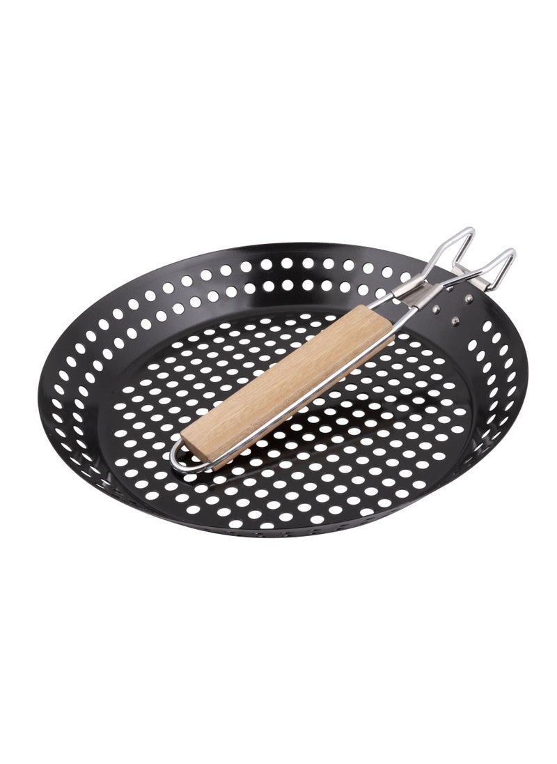 Lamart - GRILL PAN WITH A FOLDING HANDLE - ROUND - Image 1