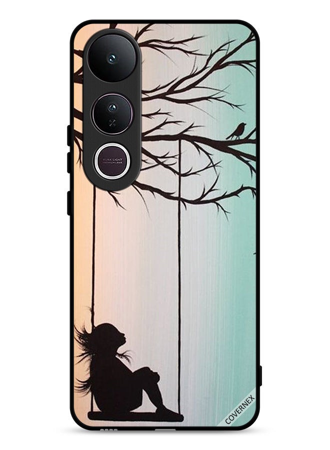 Covernex Vivo V50 Lite Protective Case Cover Sad Little Girl Art Paint