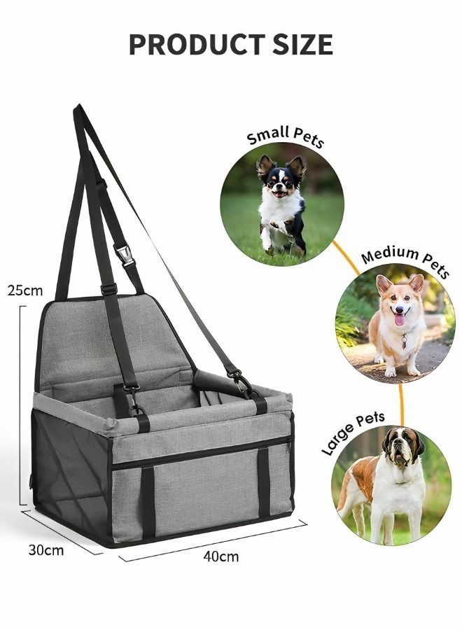 بايبي الكلب مقعد السيارة الكلب شاحن بالتربين الحيوانات الأليفة المحمولة مقعد السيارة الحيوانات الأليفة شاحن بالتربين مقعد السيارة السفر قوس قفص حزام مشبك نوع سلامة الجلود والبلاستيكية أنبوب دعم لوازم السيار - Image 5