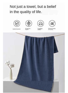 MAXQON 6-Pieces Towel Set - 100% Cotton 600 GSM, 1xBath Towel(70x140cm), 1xHand Towel(45x75cm), 4xFace Towel(30x30cm), Highly Absorbent Super Durable, Color-Dark Blue  - Image 3