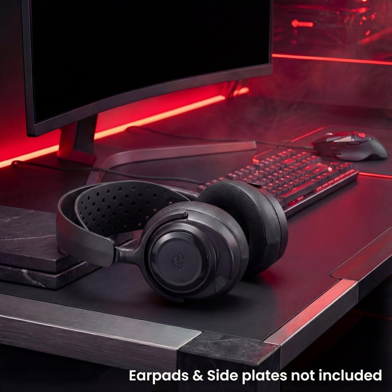 WC HeadbandZ Arctis Nova V2 - Upgraded Wide Silicone Headband Compatible with Arctis Nova Headsets by Wicked Cushions | Wider Weight-Distributing Design, Softer Flexible Silicone | Black - Image 3