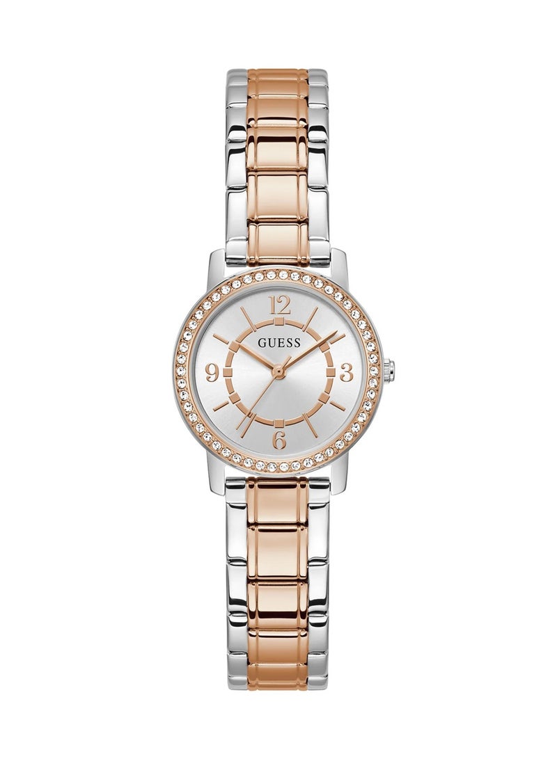 GUESS Melody Women's Silver and Rose Gold Tone Case Quartz Watch GW0468L5 - 28mm - Image 1