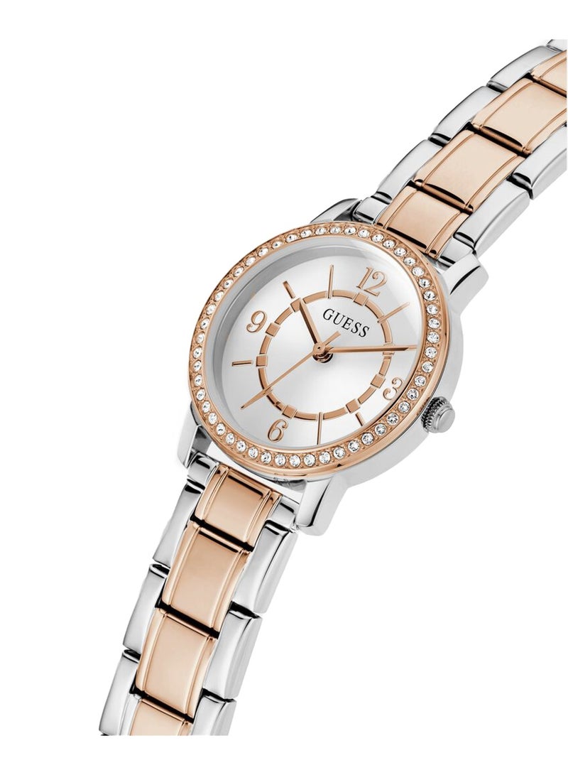 GUESS Melody Women's Silver and Rose Gold Tone Case Quartz Watch GW0468L5 - 28mm - Image 2