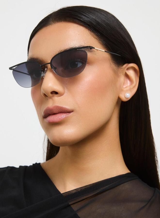 بلاك أوت نظارات شمسية نسائية بيضاوية بلاك آوت نيمف - Image 5