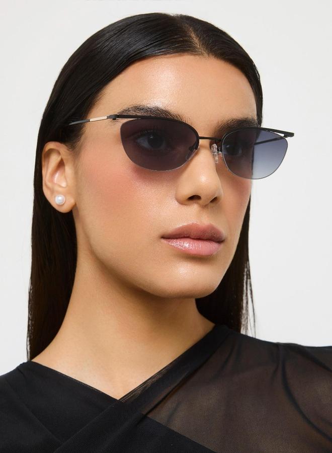 بلاك أوت نظارات شمسية نسائية بيضاوية بلاك آوت نيمف - Image 3