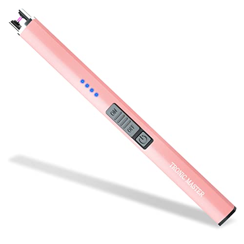 TRONIC MASTER Electric Candle Lighter Valentine's Day Gifts for Women Mom Men Wife USB Arc Rechargeable Windproof Lighter for Candle BBQ Birthday Housewarming Gift Idals (Rose Gold) - Image 1