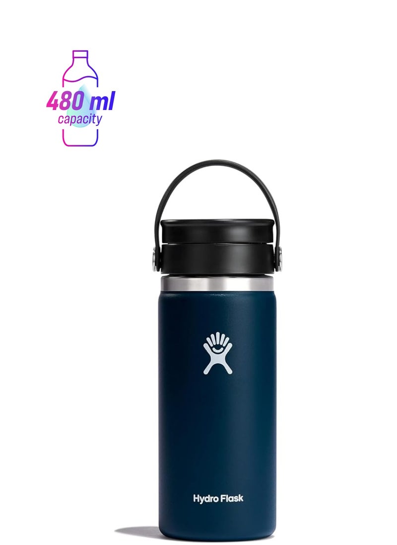 Hydro Flask Wide Mouth With Flex Sip Lid Insulated Water Bottle Travel Cup Coffee Mug Tumbler 16 Oz W16Bcx464 