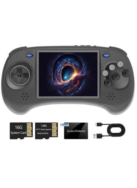 RG ARC D Retro Handheld Game Console, Dual OS Android 11 and Linux System with 128G SD Card 4541 Games Support 5G WiFi 4.2 Bluetooth Moonlight Streaming and HDMI Output (Black)