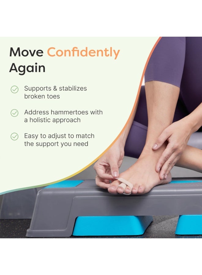 زين تويس دعامة او جبيرة اصابع القدم المكسورة - عبوة من 4 قطع - Image 2