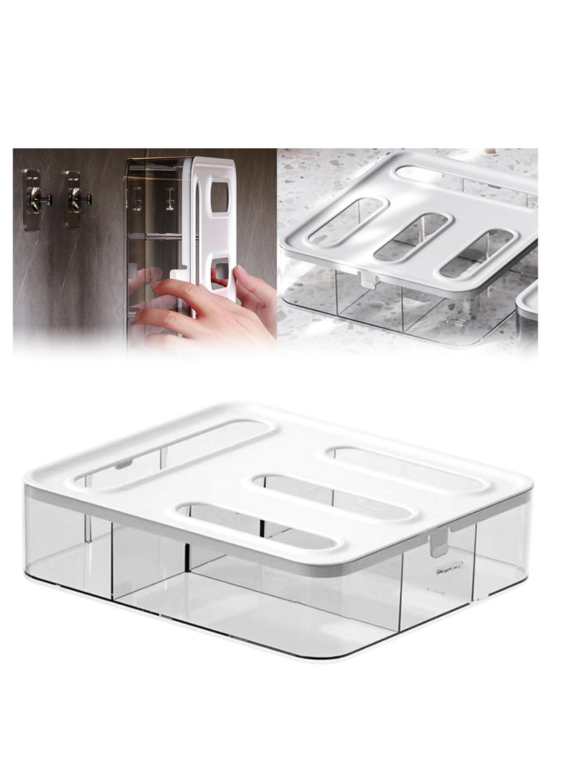 Excefore Ziplock Bag Organizer, Plastic Food Storage Bag Holder, Acrylic Zip Lock Bag Organizer, complicate with Gallon, Quart, Sandwich, Snack, and Slider Bags (Acrylic) - Image 1