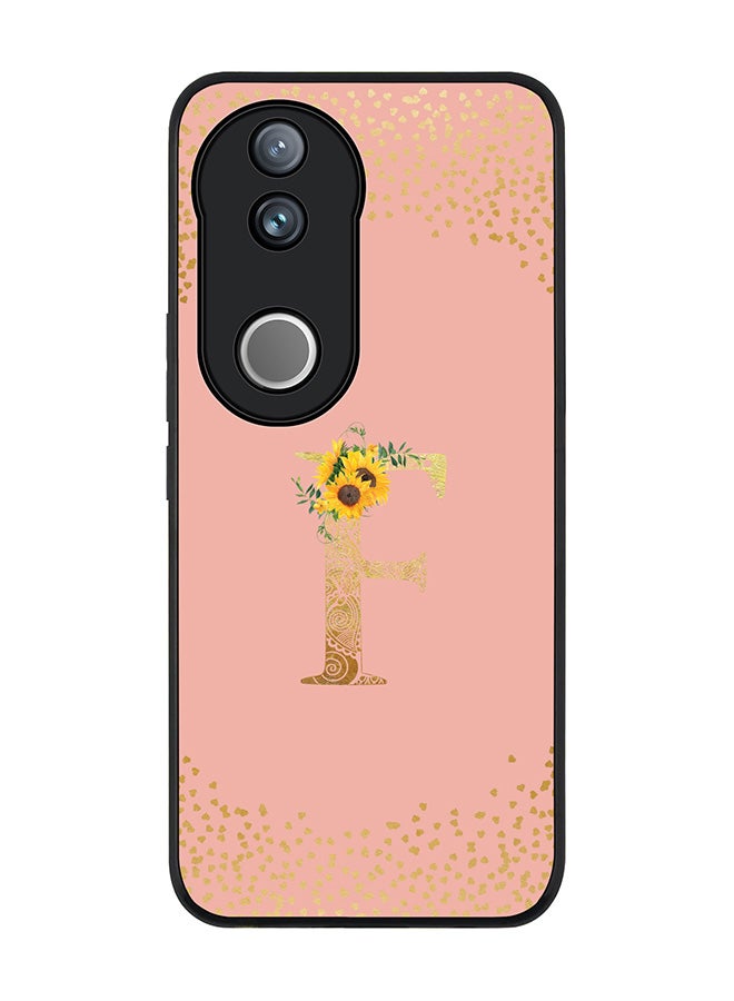 Stylizedd For Vivo V50 / vivo V50e 5G Case,Slim fit Camera Protection, Shockproof Thin Phone cover  - Custom Floral Monogram - F  (Rose Pink ) - Image 1