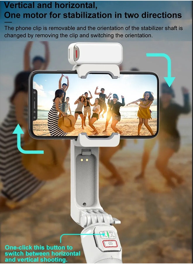 Eworld - A10 Multi-Function Gimbal Stabilizer Selfie Stick, Handheld Gimbal with Fill Light, Telescopic Rod and Selfie Mode for Vlogging, Video Recording and Travel, Universal Compatibility for Smartphones - Image 1