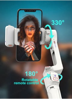 Eworld A10 Multi-Function Gimbal Stabilizer Selfie Stick, Handheld Gimbal with Fill Light, Telescopic Rod and Selfie Mode for Vlogging, Video Recording and Travel, Universal Compatibility for Smartphones  - Image 3