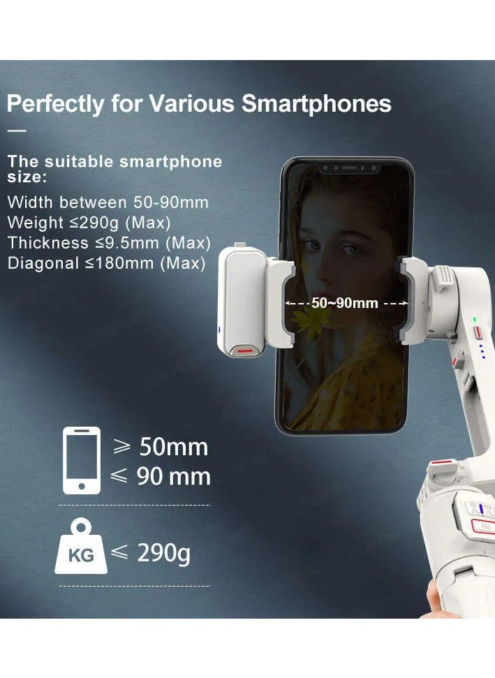 Eworld - A10 Multi-Function Gimbal Stabilizer Selfie Stick, Handheld Gimbal with Fill Light, Telescopic Rod and Selfie Mode for Vlogging, Video Recording and Travel, Universal Compatibility for Smartphones - Image 1