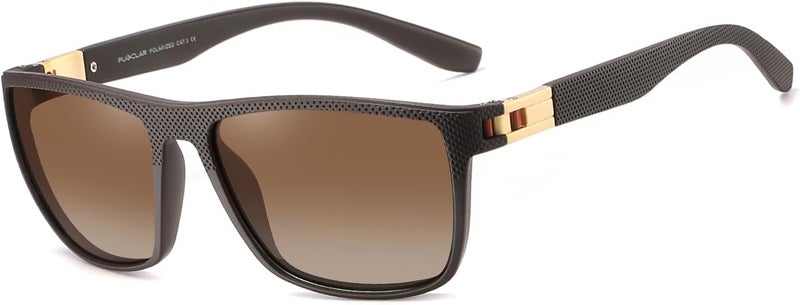 PUKCLAR Sunglasses for Men Polarized - Lightweight TR90 Frame - UV400 Protection - Spring Hinges for Driving and Outdoor Sports - Image 1