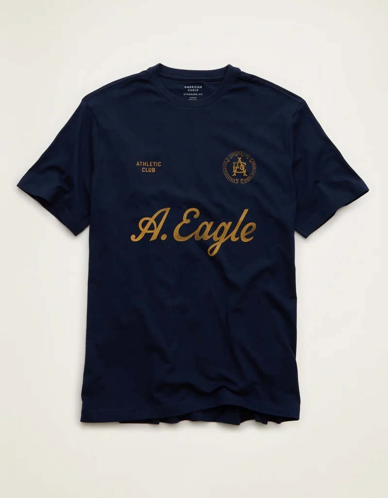 American Eagle AE Standard Fit Graphic Logo T-Shirt