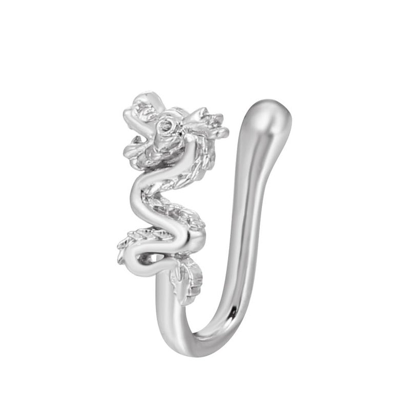 Nose & Ear Clip Titanium Plated Pin Non Pierced Just Press for Women & Girls Septum Ring
