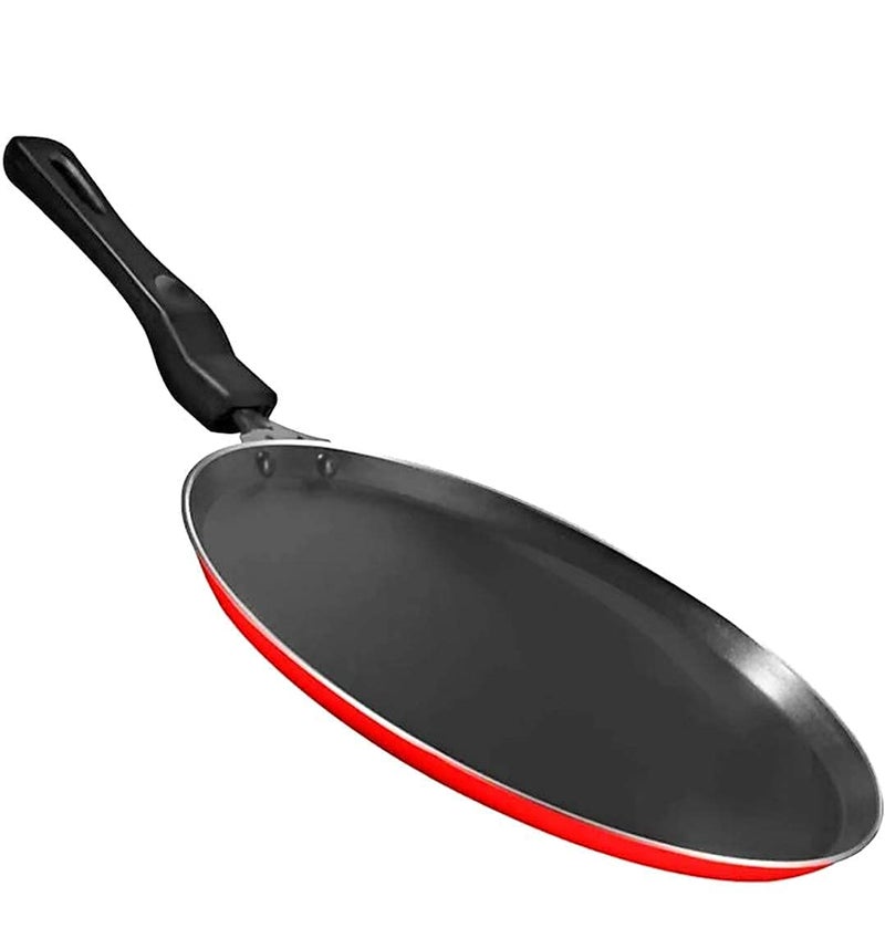 RJ kitchenware Store RJ متجر أدوات المطبخ اختيار مقلاة دُوسا غير لاصقة مع قاعدة تحريض، مقبض طويل، ألمنيوم من الدرجة النقية، خالي من PFOA/المعادن الثقيلة، سمك 4 مم - Image 1