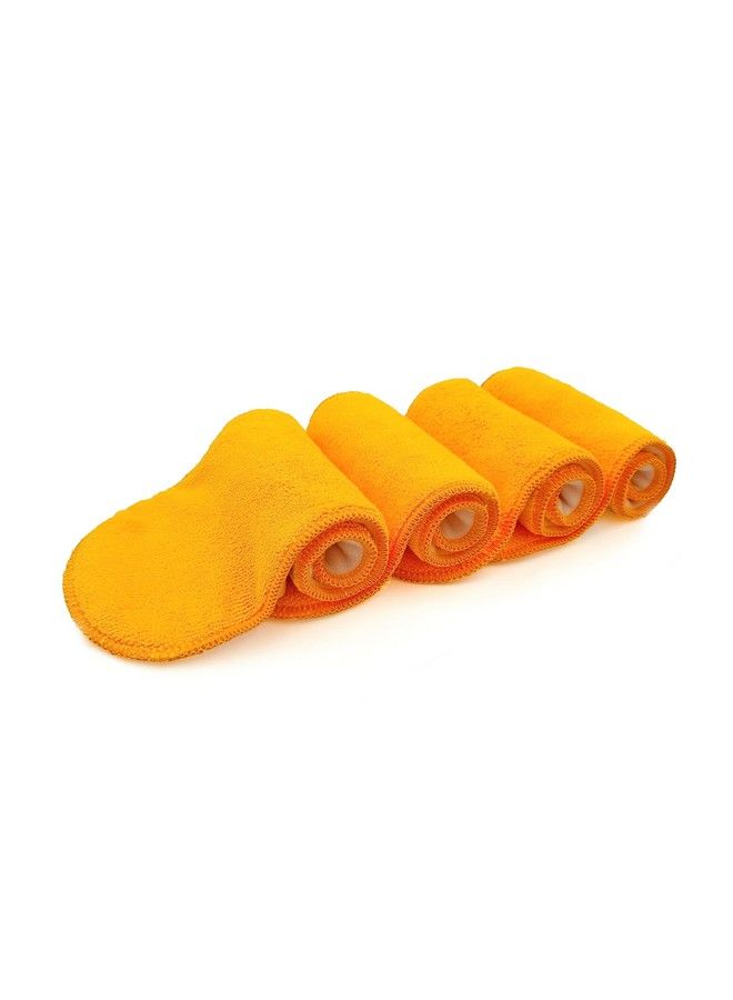SOFTSPUN Microfiber 4 Layer Baby Pocket Diaper Inserts Pack Of 4 Large Size Orange! Age 024 Months Washable Reusable Ultra Absorbent Super Soft & Comfortable For Babies Skin Of Newborn Baby. - Image 3