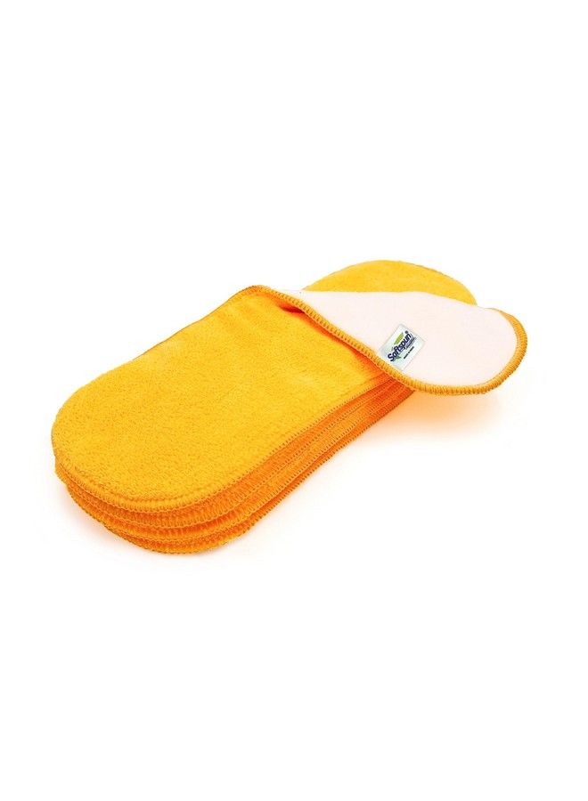 SOFTSPUN Microfiber 4 Layer Baby Pocket Diaper Inserts Pack Of 4 Large Size Orange! Age 024 Months Washable Reusable Ultra Absorbent Super Soft & Comfortable For Babies Skin Of Newborn Baby. - Image 2