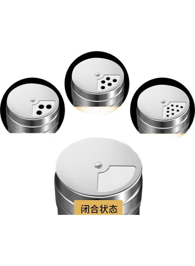 Mengting Stainless Steel Salt Shaker, Powder Dispenser, Cocoa Sugar Powder, Barbecue Seasoning, Spice Bottle, Powder Sprayer, Medium Size, 3-Pack - Image 2