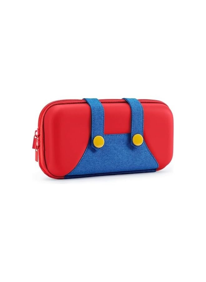 PROMASS Switch Carrying Case Compatible with Switch/Switch OLED, Cute Portable Traveler Protective Switch Carrying Case with 10 Game Card Holders - Red - Image 1